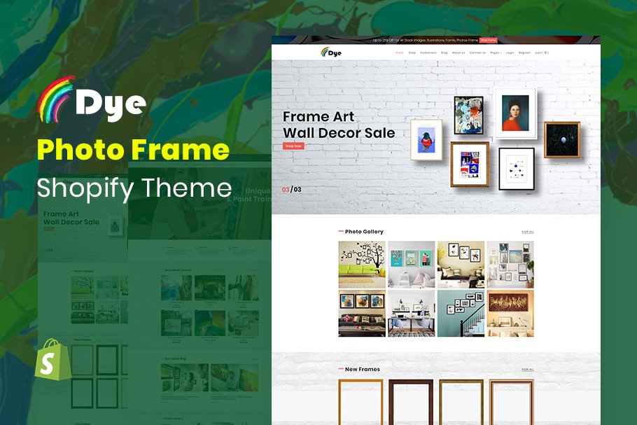 Download Dye Photo Frame Shopify Theme
