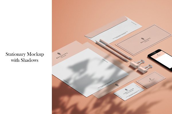 Download Stationary Mockup with Shadow