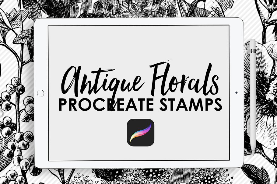 Download Antique Floral Stamps for Procreate