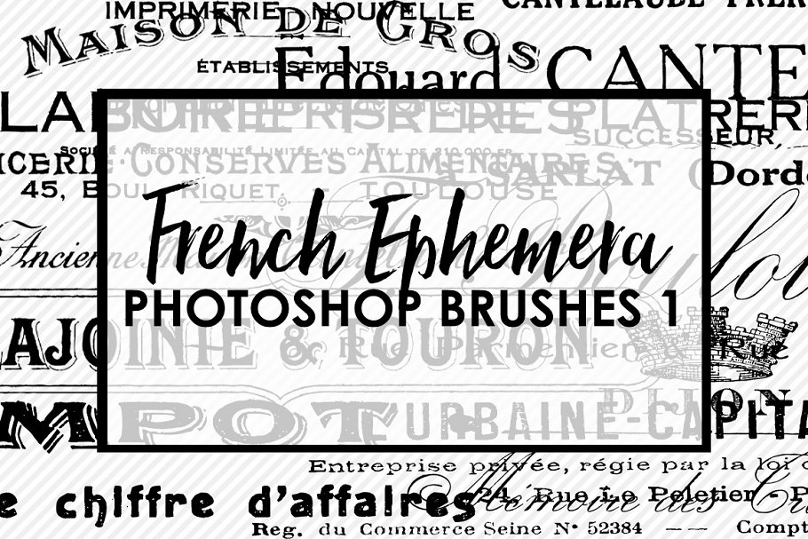 Download French Ephemera Brushes & Stamps 1