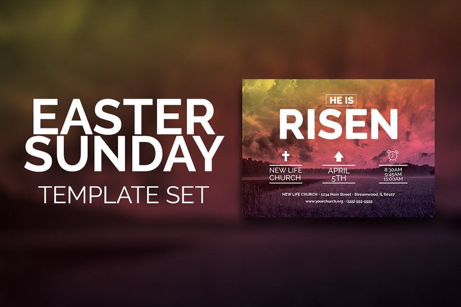 Download Easter Sunday Church Template Set