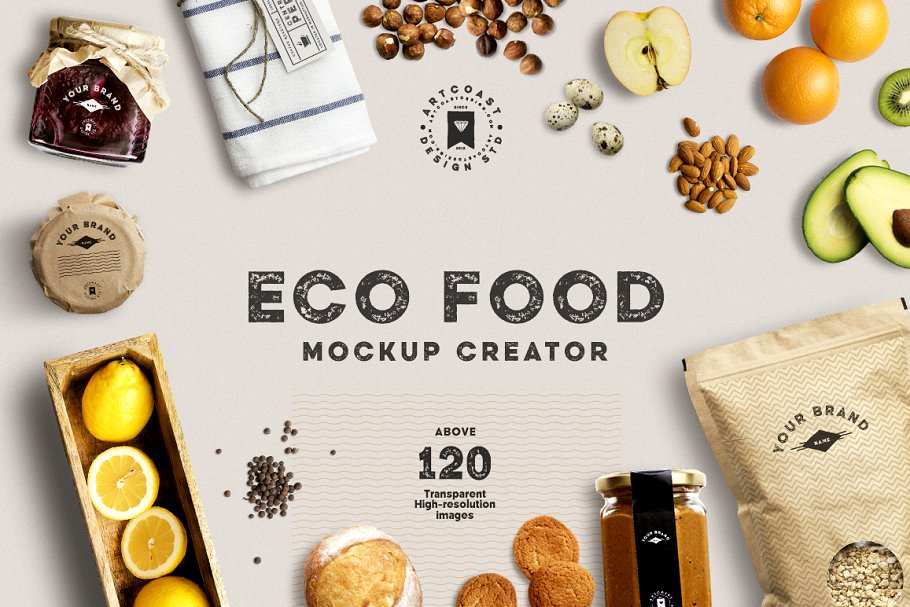 Download Eco Food Mockup Creator