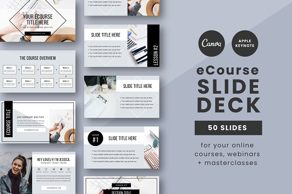Download eCourse Slide Deck Template