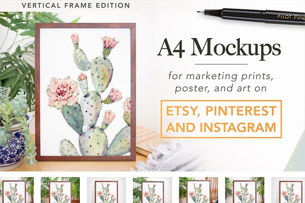 Download Etsy Friendly A4 Mockups