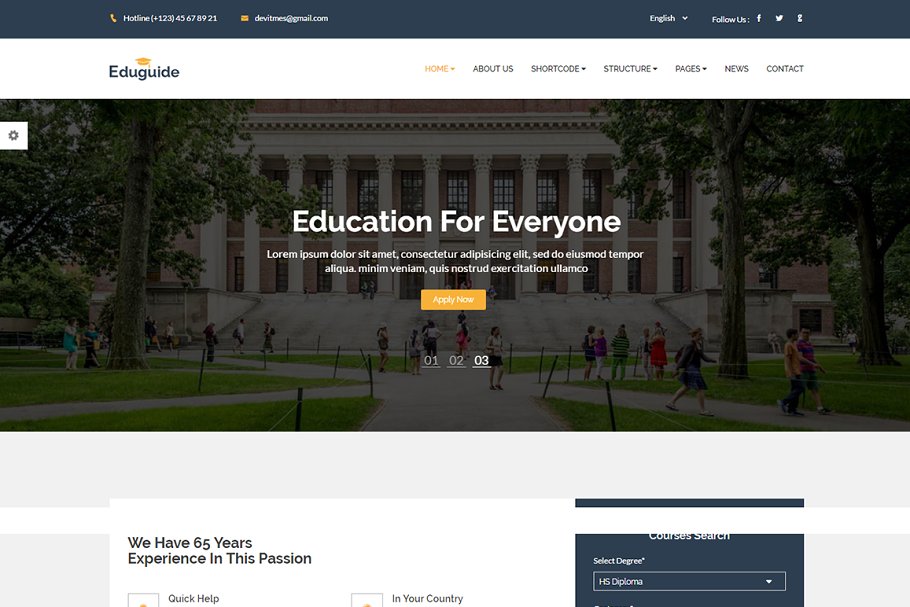Download Eduguide – Education HTML Template