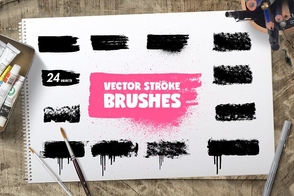Download Vector stroke brushes
