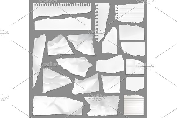 Download Torn note paper scraps ripped pieces