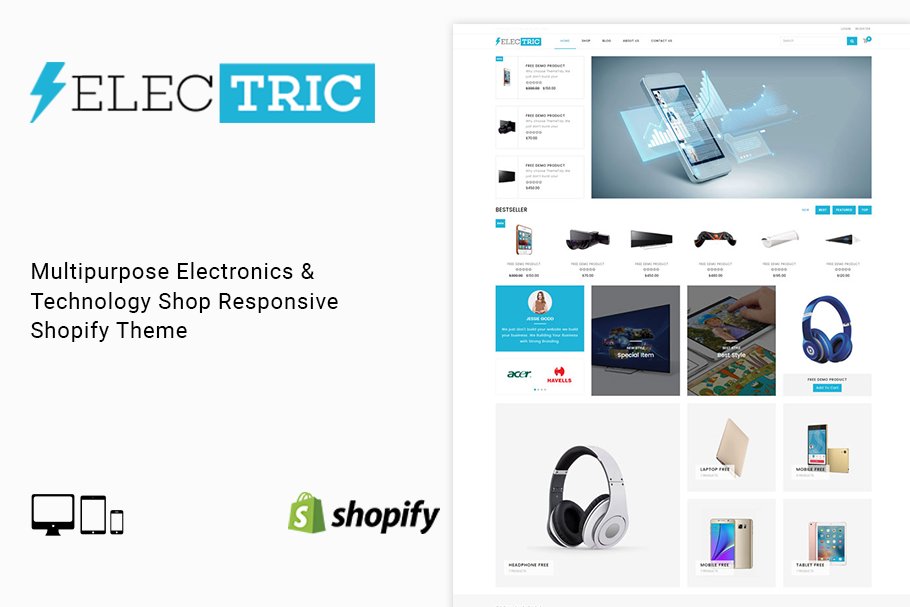 Download Electric Electronics Shopify Theme