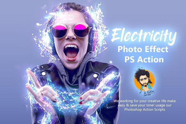 Download Electricity Photo Effect PS Action
