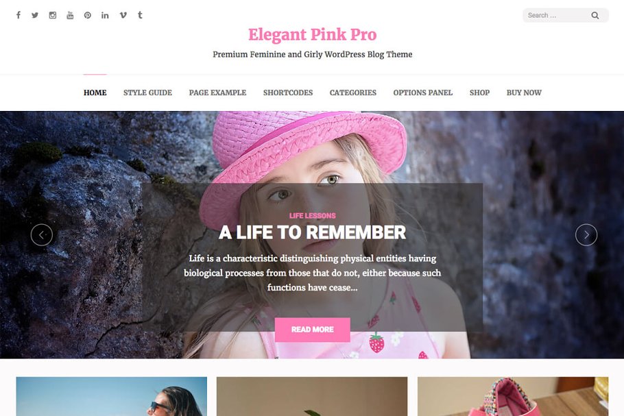 Download Elegant Pink Pro: Feminine Theme