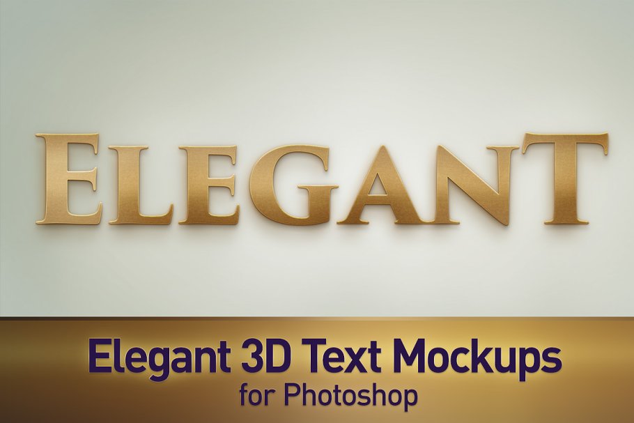 Download Elegant 3D Text Photoshop Mockups