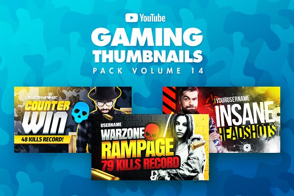 Download Gaming Youtube Thumbnails Pack 14