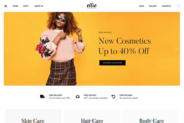 Download Ellie PRO - Cosmetic WordPress Theme