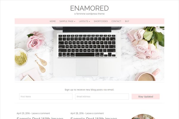 Download Feminine WordPress Theme: Enamored
