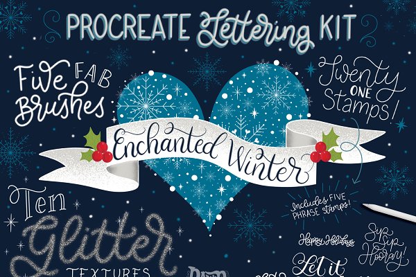 Download Enchanted Winter Procreate Lettering