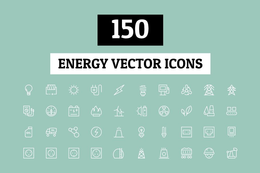 Download 150 Energy Vector Icons