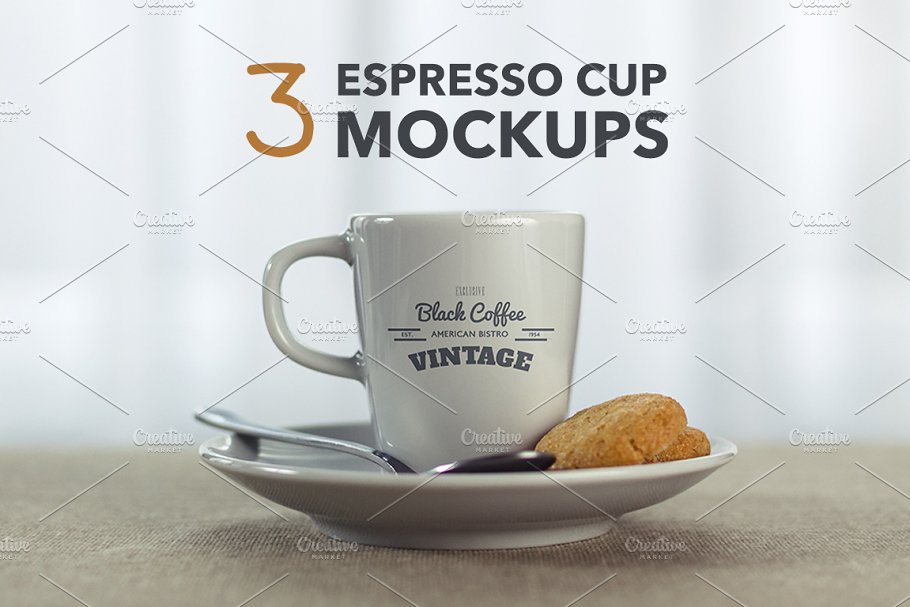 Download 3 Espresso Coffee Cup Mockups