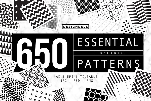 Download 650 ESSENTIAL Vector Patterns