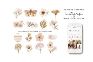 Download Watercolor Instagram Highlight Icons