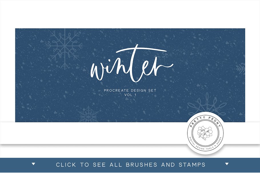 Download 35 Winter Procreate Stamps