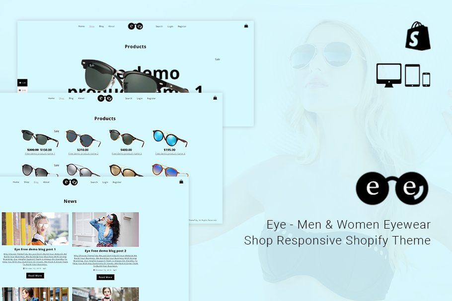 Download Eye Wear Sunglass Shop Shopify Theme