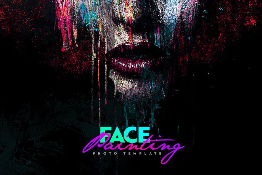 Download Face Painting Photo Template
