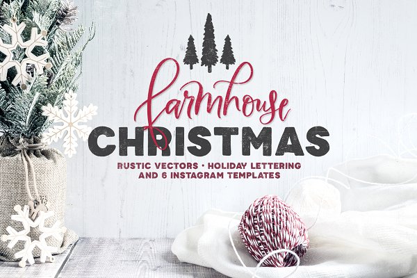 Download Farmhouse Christmas Lettering Kit