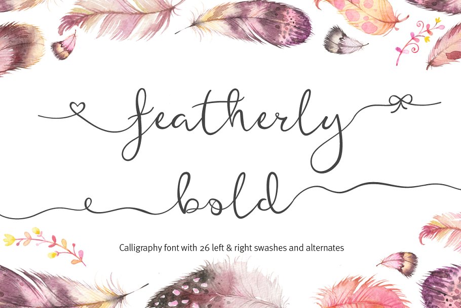 Download Featherly Bold - wedding swash font