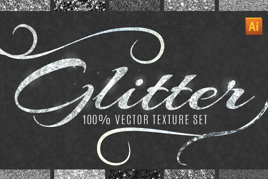 Download 100% Vector Glitter Texture Patterns