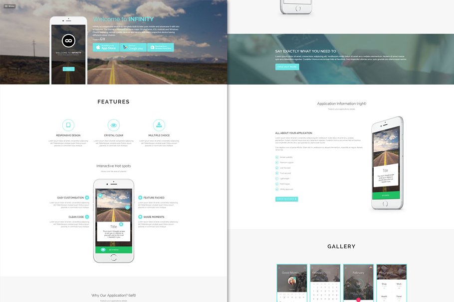 Download Infinity - Mobile App HTML5 Template