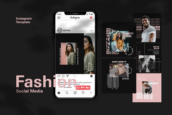 Download Fashion Instagram Feed Templates