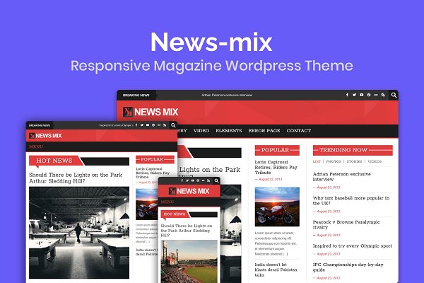 Download News-mix Magazine Wordpress Theme