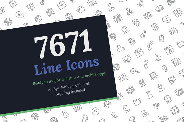 Download 7671 Line Icons
