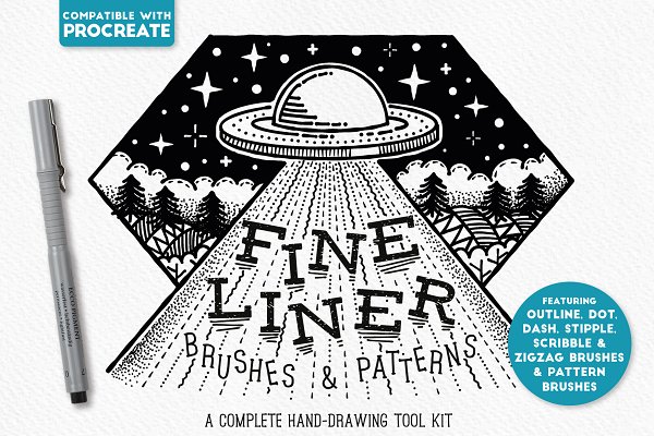Download Fine Liner Brushes & Patterns