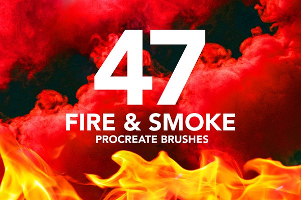 Download 47 smoke & fire brushes procreate