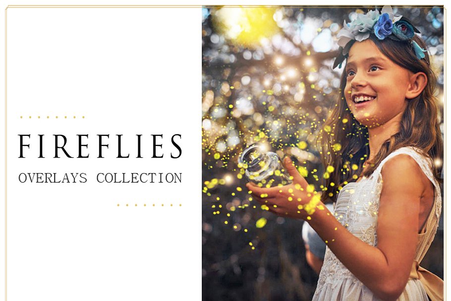 Download 35 Realistic Firefly Photo Overlays