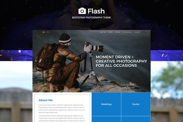 Download Flash - Bootstrap Photography Theme
