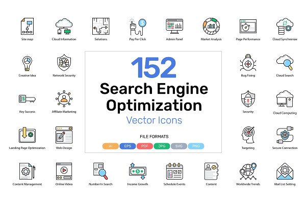 Download 152 Search Engine Optimization Icons