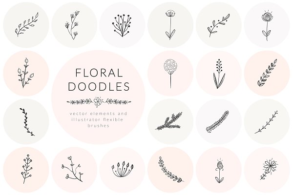 Download Hand Drawn Floral Doodles Vol.2