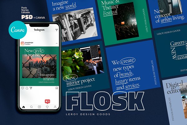 Download FLOSK - Instagram Branding Template