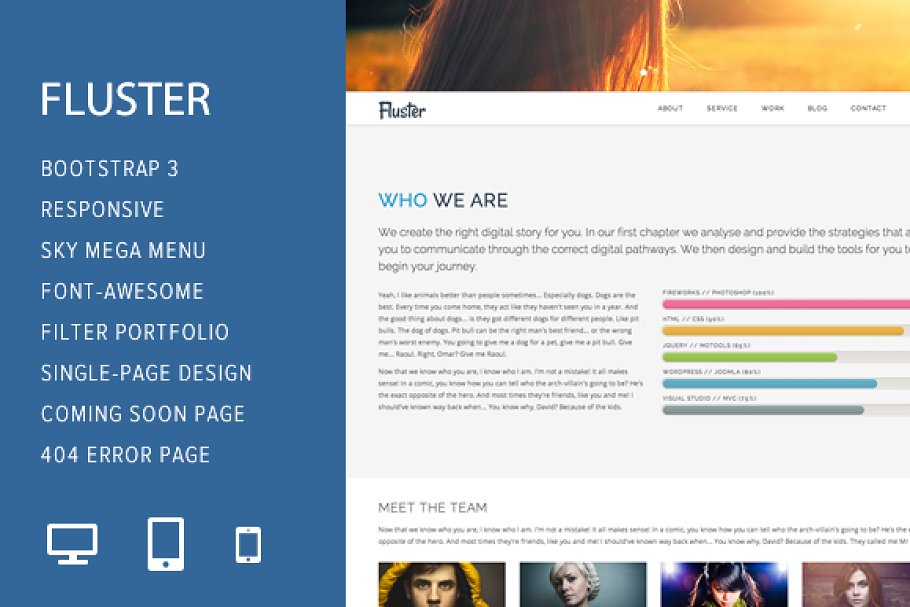 Download Fluster Multi-Purpose Template
