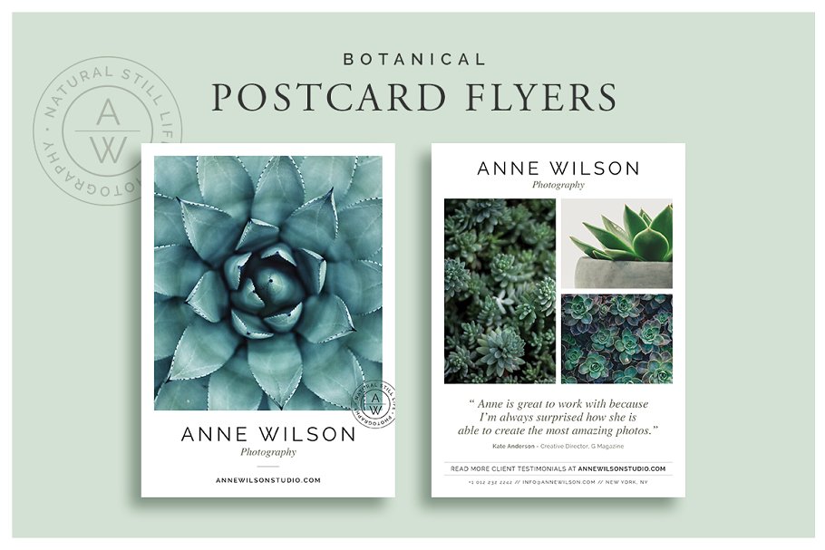 Download Botanical Postcard Flyers