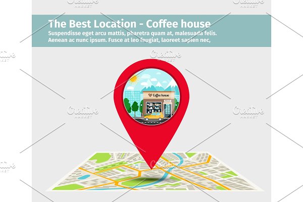 Download The best location coffee house