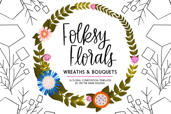 Download Folksy Wreaths & Bouquets Templates
