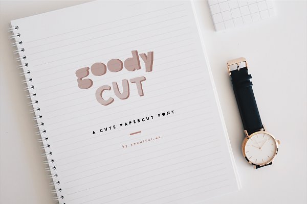 Download goody cut – Cute Papercut Font