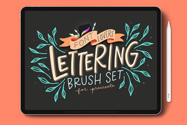 Download Font Lovers Lettering Brushes
