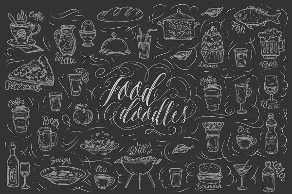 Download Food doodles