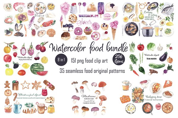 Download Food bundle-watercolor