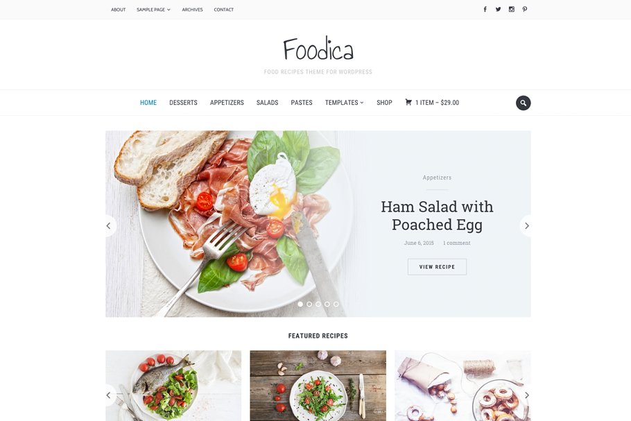 Download Foodica - Food Blog WP Theme