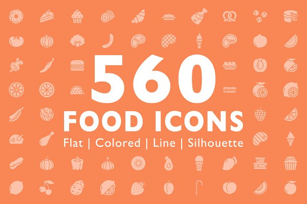 Download 560 Food Icons